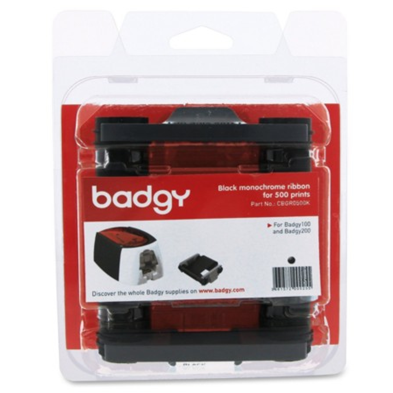 Ribbon Negro BADGY, Negro, 500 páginas, Ribbon