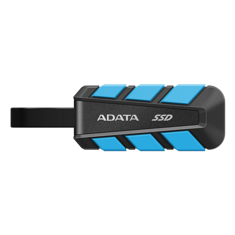 SSD Externo ADATA SC740 1TB. USB tipo C incorporado, 1.050/1.000 MB/s lectura/escritura, Resistente a caídas MIL-STD. Color AZUL. N.P. SC740-1000G-CBU
