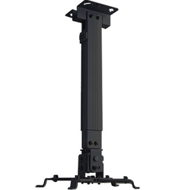 Soporte de Proyector Universal, para Techo ó Pared, Expandible de 43 a 63 cms, en Acero, con Resistencia de 10 Kg, Color Negro, BROBOTIX 573106N