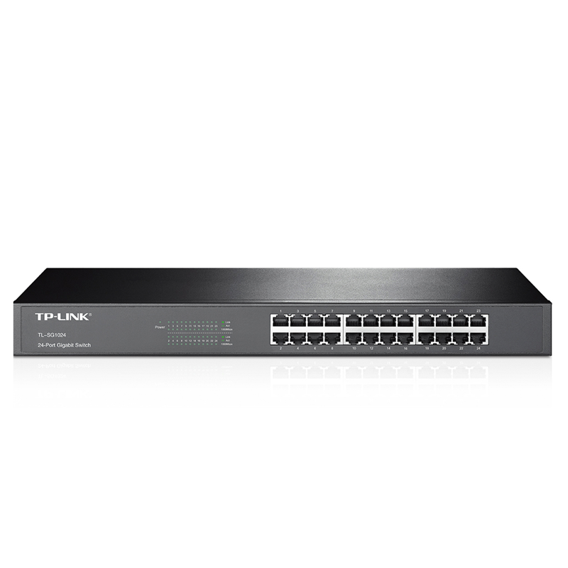 Switch TP-LINK, Negro, 10/100/1000 Mbps, 24ptos, Rack