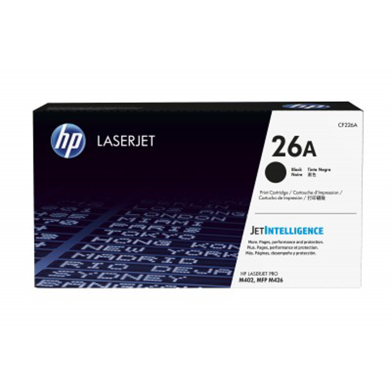 Tóner HP 26A - CF226A, Negro