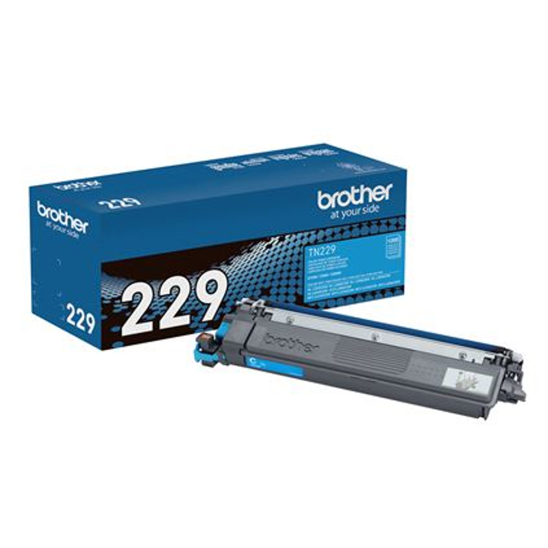 Toner Brother TN229C cian, rendimiento aproximado hasta 1,200 páginas, compatible con DCPL3560CDW, MFCL3780CDW