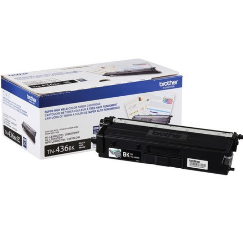 Tóner Brother Valor TN436BK negro, rendimiento aproximado 6,500 páginas, compatible con MFCL8900CDW, MFCL9570CDW, HLL9310CDW