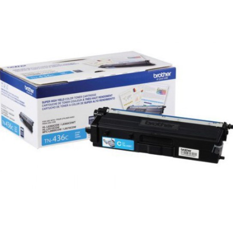 Tóner Brother Valor TN436C cian, rendimiento aproximado 6,500 páginas, compatible con MFCL8900CDW, MFCL9570CDW, HLL9310CDW