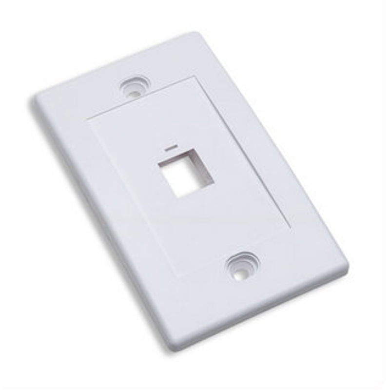 163286 TAPA (FACEPLATE) 1 PERFORACION COLOR BLANCO