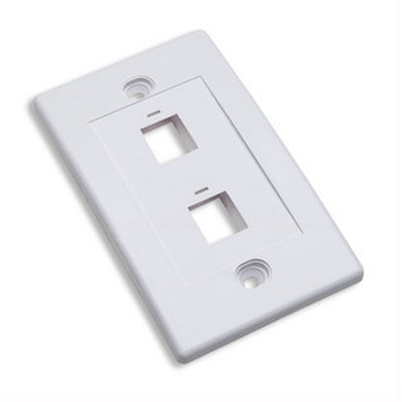 163293 TAPA (FACEPLATE) 2 PERFORACION COLOR BLANCO