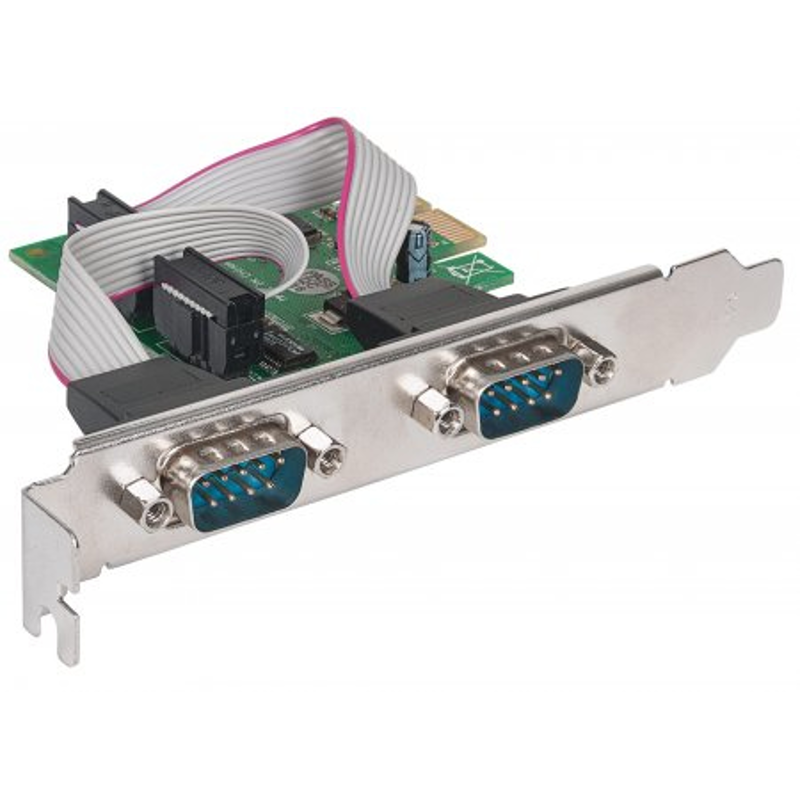 152082 Tarjeta Serial PCI Express de dos puertos DB9, para instalación en buses PCI Express x1, x4, x8 y x16