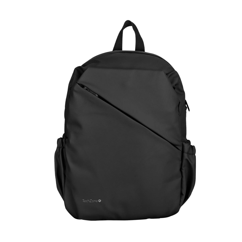 Backpack STYLE TZLBP29-N TECHZONE 16, resistente a salpicaduras 100% Poliéster  Color  Negro, GARANTIA LIMITADA DE POR VIDA.