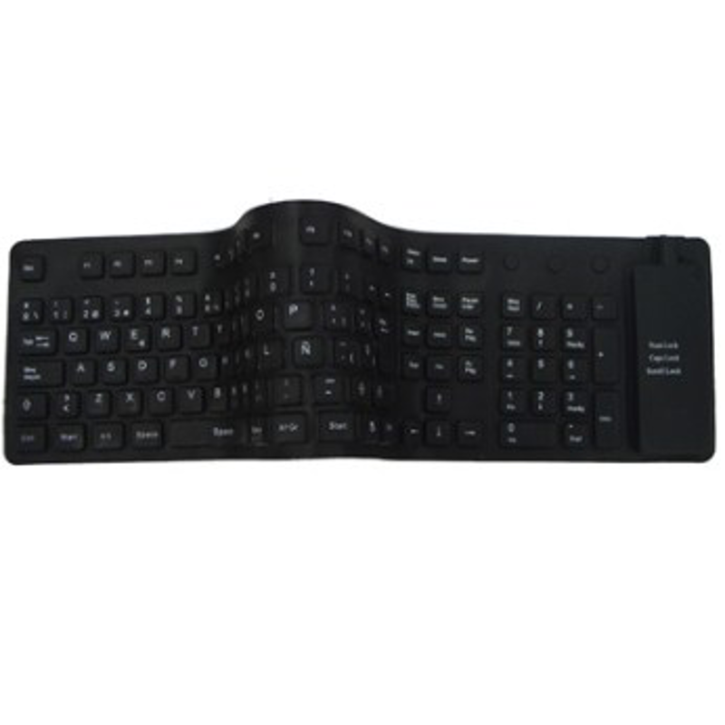 Teclado Flexible BROBOTIX , USB, Negro, Notebook/PC
