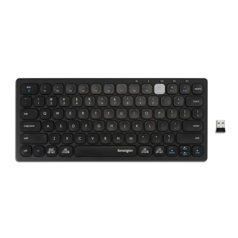 Teclado KENSINGTON K75502ES, Inalámbrico, Negro