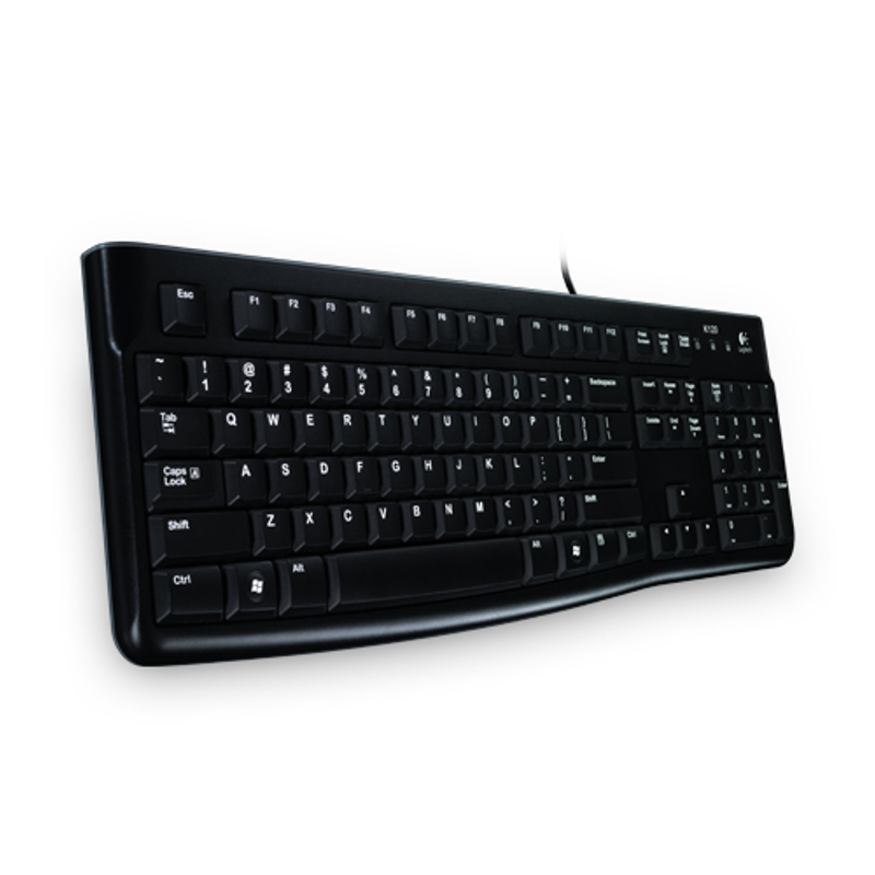 Teclado LOGITECH K120, USB, PC/server, Negro
