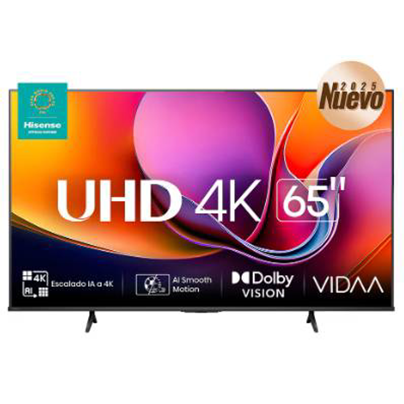 Televisor Hisense 65A65NV, 65 pulgadas, LED 4K UHD, 3840 x 2160 Pixeles, VIDAA SMART TV