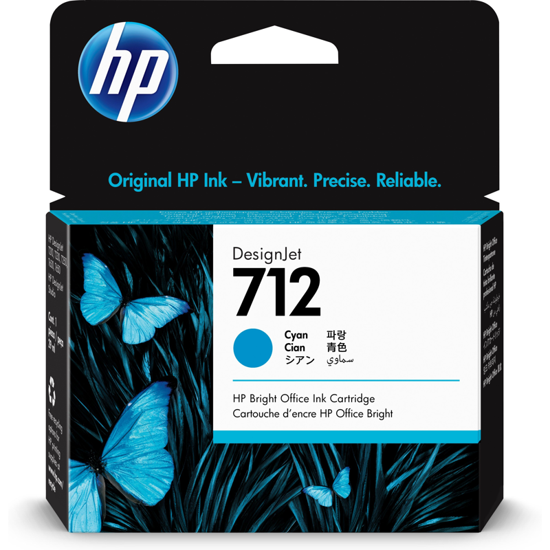Tinta HP 712, 3ED67A, Cian 29ml