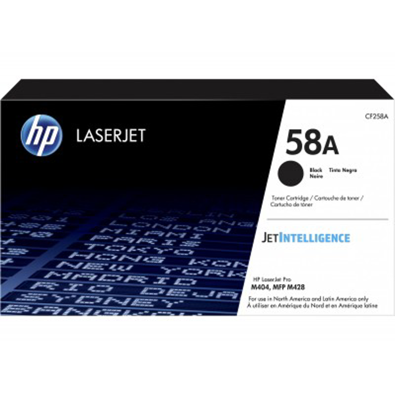 Tóner HP 58A - CF258A, Negro