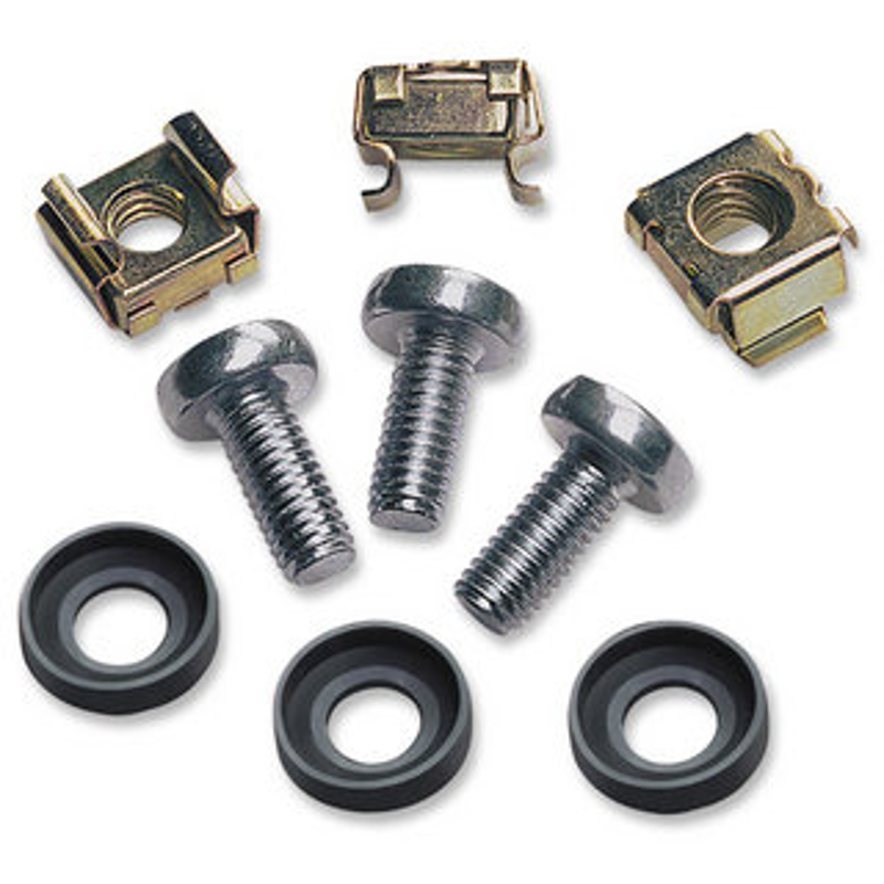 711081 Juego de tornillos, tuercas enjauladas y arandelas plásticas (juego de 50).