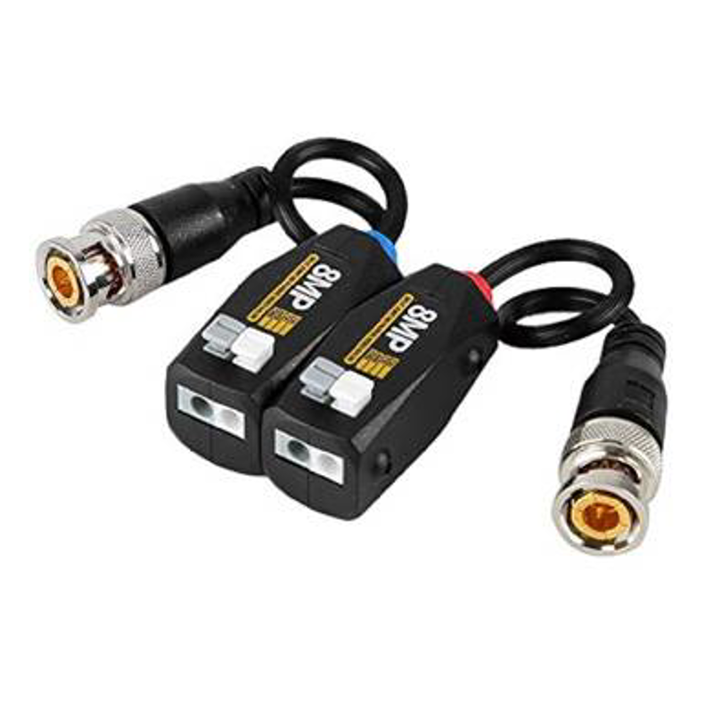 Par de Transceptores Pasivos,BNC CCTV VIDEO BALUN, soporta CVI/AHD/TVI/CVBS, Resolución de 720p a 8MP, UTP CAT5e, 6, 6e, c/TVS (supresor) BROBOTIX 6007471