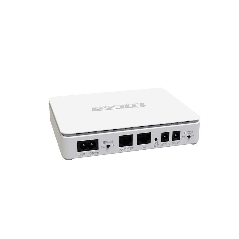 UPS PoE y banco de energía USB-C con batería de litio de 35W y salidas de 5/9/12/15/24V CC